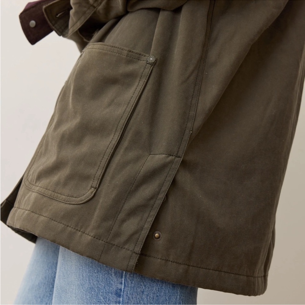 Marine Layer Khaki and Dark Brown Utility Jacket - worn ONCE - Picture 4 of 13
